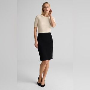 St John Santiago Black Knit Skirt Size 6 EUC